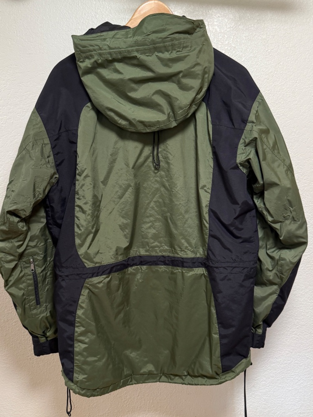 North Face Gore-Tex Mountain Rain Snow Light Jacket Olive Green Black Men S - Picture 2 of 7